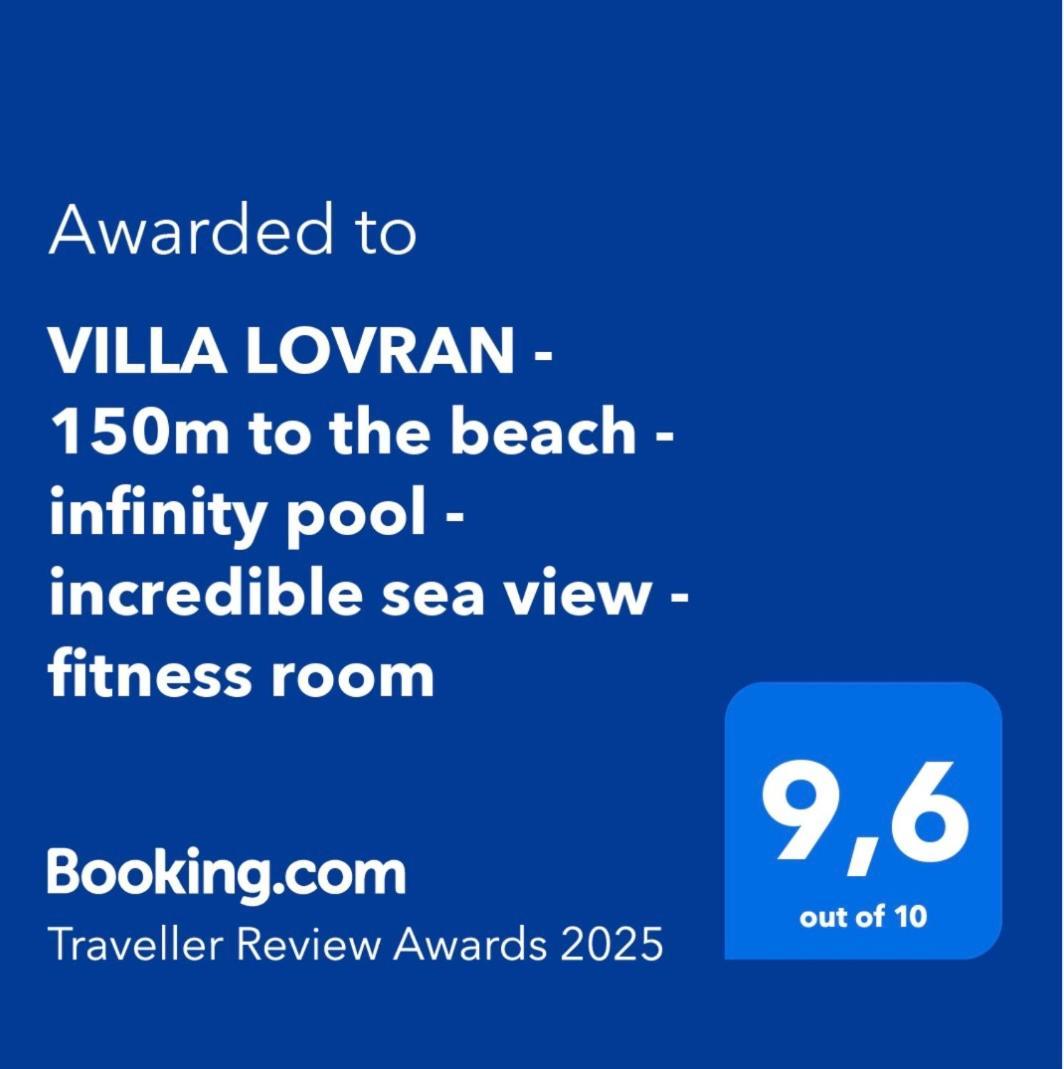 Villa Lovran - 150M To The Beach - Infinity Pool - Incredible Sea View - Fitness Room ภายนอก รูปภาพ